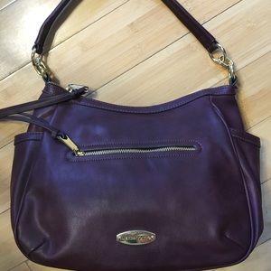Liz Claiborne Eggplant colored leather purse